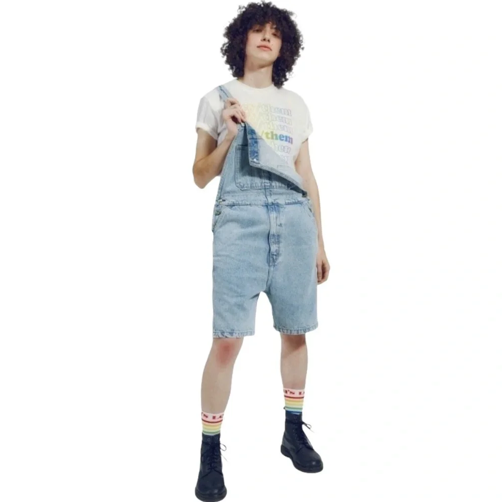 Levi’s Pride Liberation Denim Shortalls Size Large‎